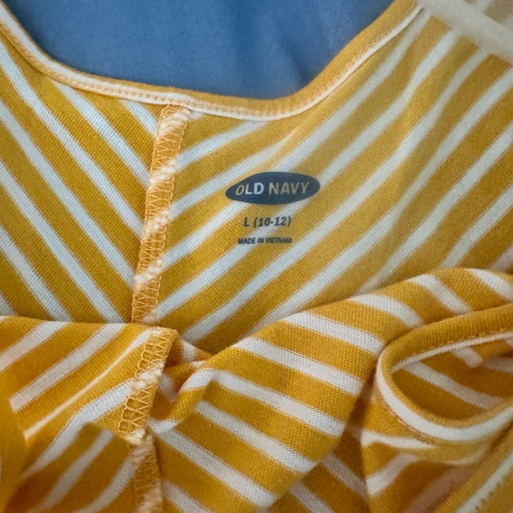 Stripped yellow and white summer dress